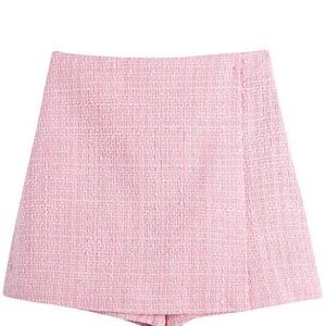 Zara Pink Tweed Mini Skirt